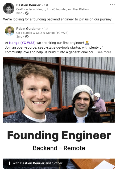 Founding Engineer Post